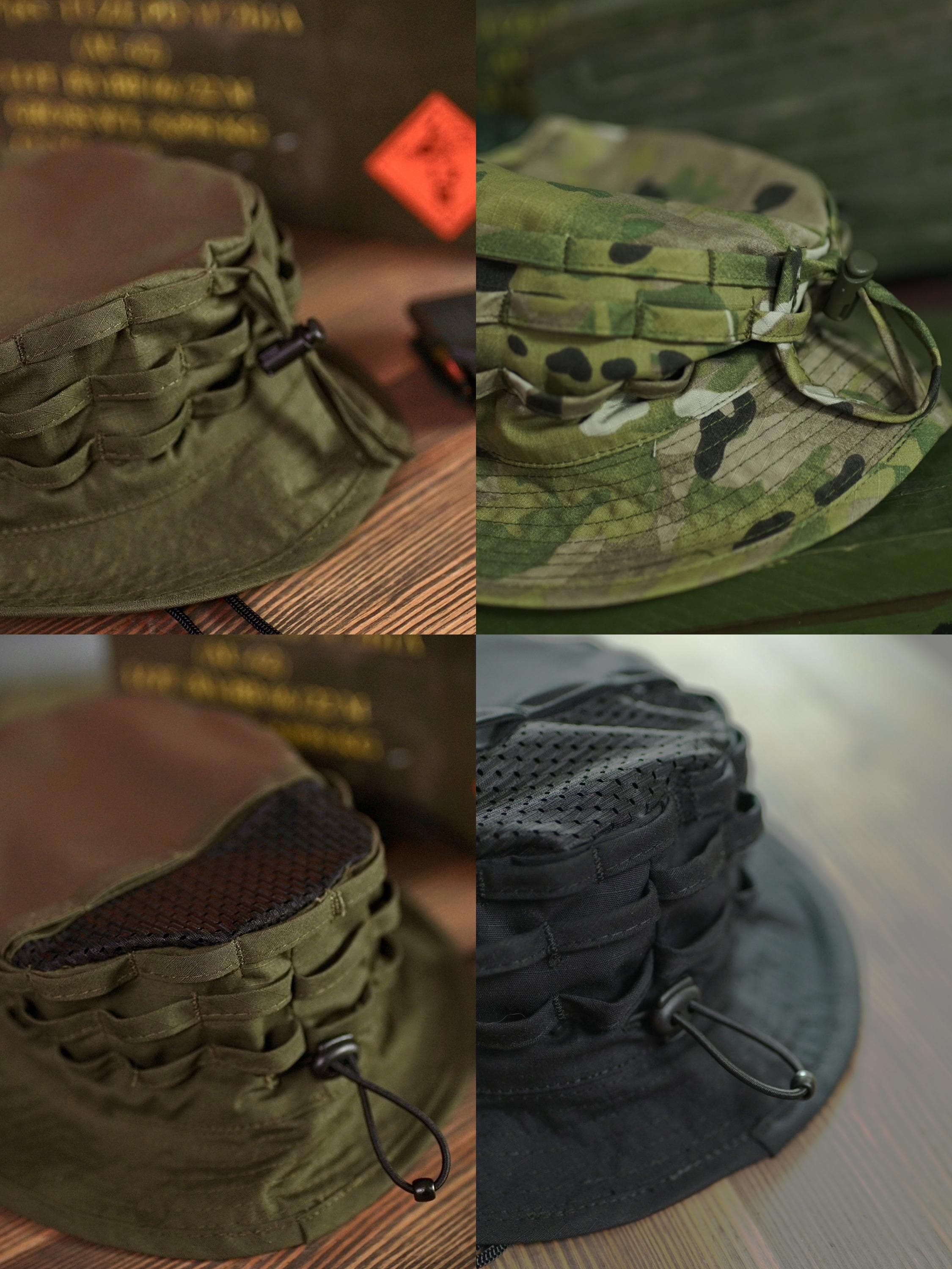 Tactical Boonie Bucket Hat: Ripstop Cotton-blend, Chin Strap - Etsy
