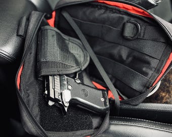 Tactical Concealed Carry Sling Bag, Gun Holster Crossbody EDC Bag