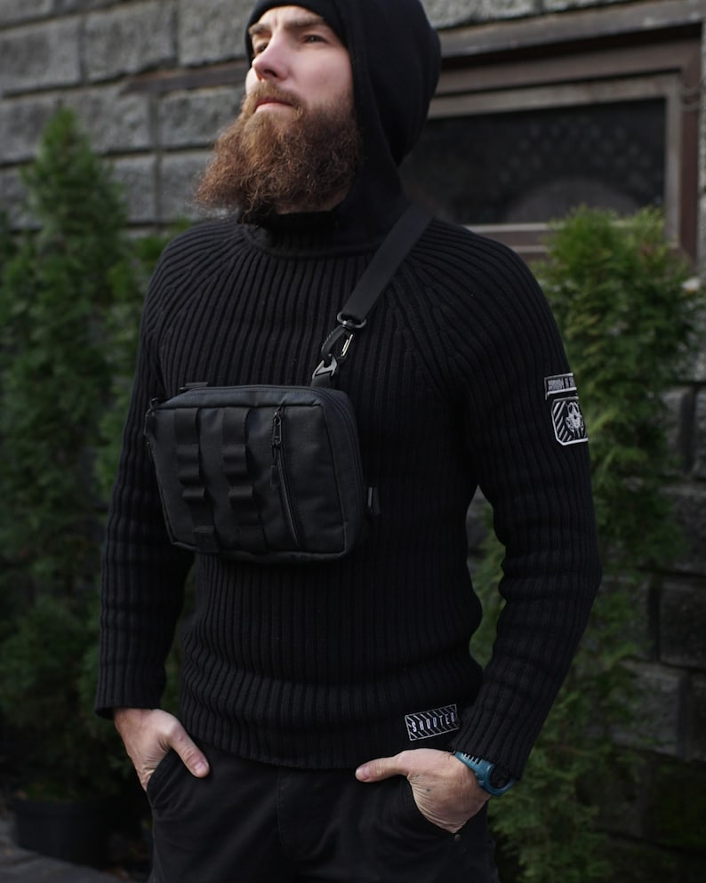 Torba taktyczna Cordura na ramię, torba na ramię w stylu ulicznym, wyposażenie EDC zdjęcie 2