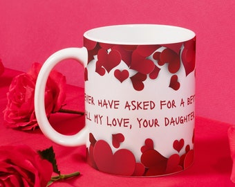 Wraparound hearts coffee mug.mothers day.daughter