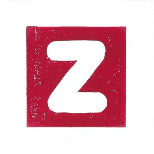 Alphabet Buchstabe ‚Z‘ handgemachter Linoldruck 10,5x10cm