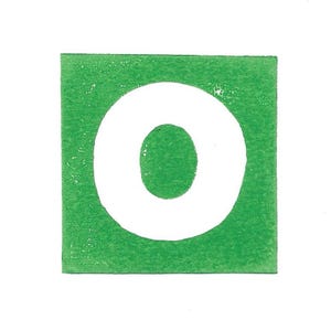 Alphabet Buchstabe O handgemachter Linoldruck 10x10cm