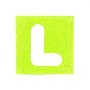 Alphabet Buchstabe 'L' handgemachter Linoldruck 10,5x10cm