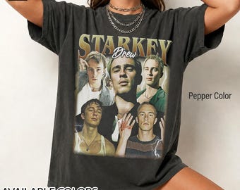 Retro Drew Starkey Vintage Distressed Unisex Heavy Cotton 90s Graphic Tee Shirt FD