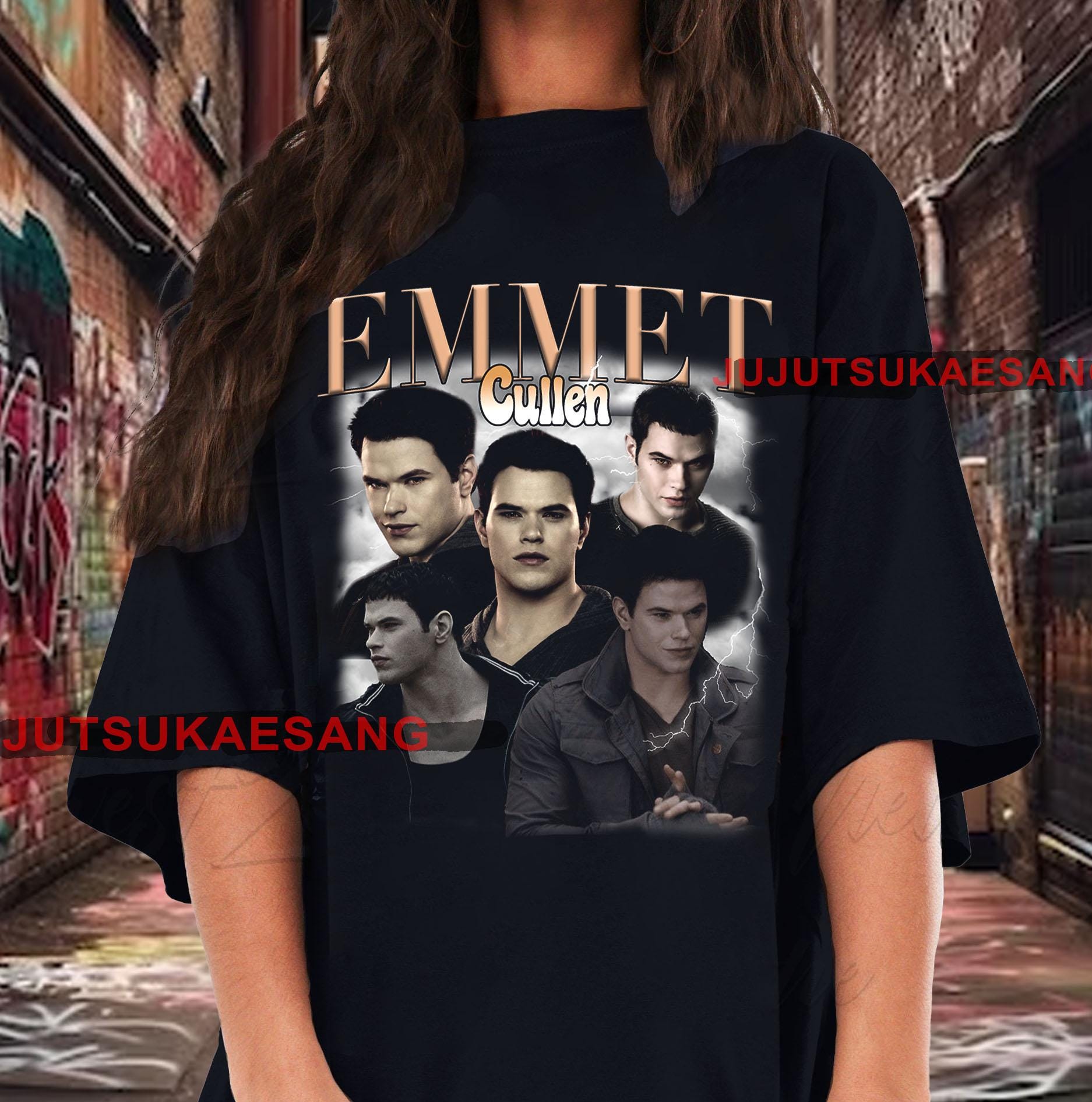 BroiderStudio The Original DILF Charlie Swan Inspired Twilight Saga Merch Maglietta Grigio Donna Size S