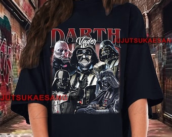 Retro Darth Vader Vintage Distressed Unisex Heavy Cotton 90s Graphic Tee Shirt FD