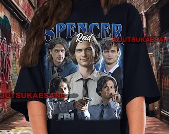 Retro Spencer Reid Criminal Minds Vintage Distressed Unisex Heavy Cotton 90s Graphic Tee Shirt FD