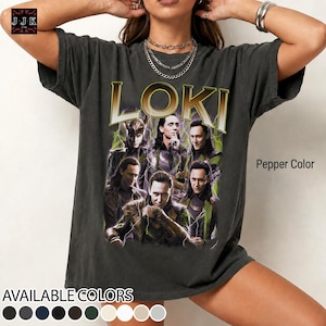Retro Loki Vintage Distressed Unisex Heavy Cotton 90s Graphic Tee Shirt FD