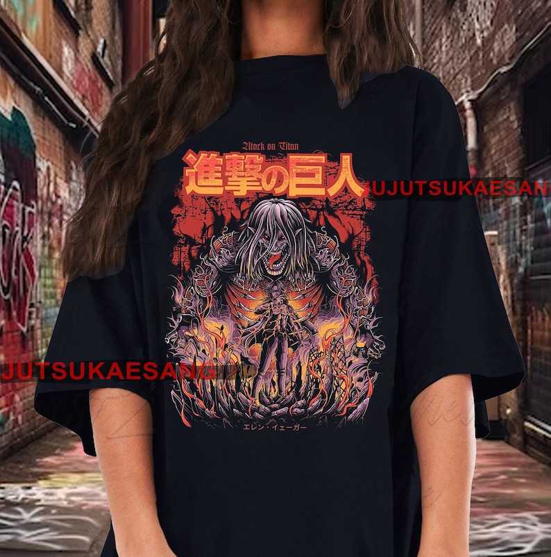 Retro Eren Vintage Distressed Unisex Heavy Cotton 90s Graphic Tee Shirt RZ image 11