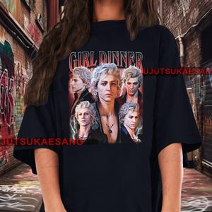 Retro Astarion - Girl Dinner Vintage Distressed Unisex Heavy Cotton 90s Graphic Tee Shirt