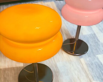 Luxury Macaron Glass Table Lamp | Modern Aesthetic Mushroom Lamp | Italian Style Lighting for bedroom | Unique Home Decor for Living Room