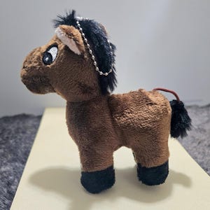 Horse plush Keychain, 3 colors, Backpack charm, luggage buddy