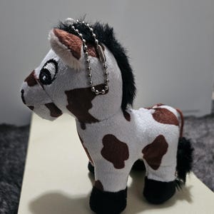 Horse plush Keychain, 3 colors, Backpack charm, luggage buddy