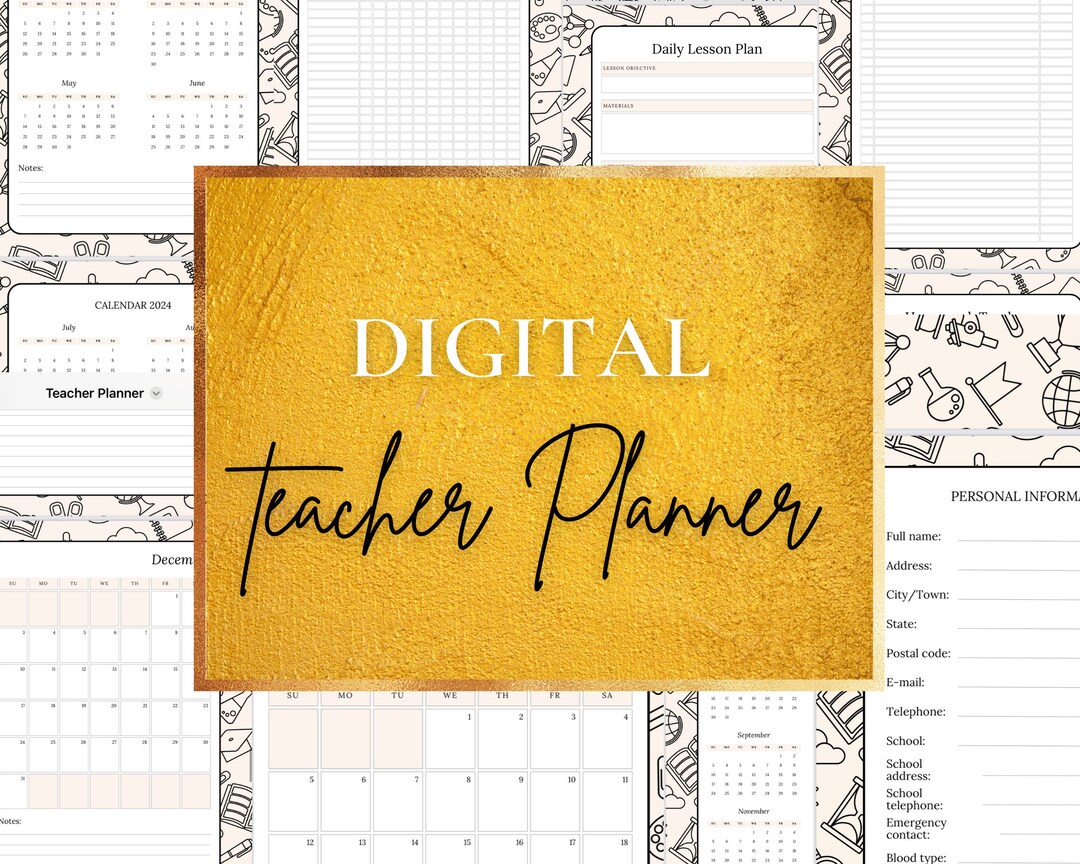 Digital Teacher Planner - Etsy