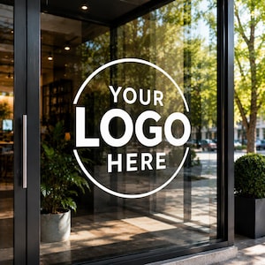 Custom Storefront Window Graphic, Business Logo Window Decal, Glass Door Sign, Removable Vinyl Window Sticker, Office Branding