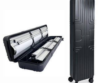 Rolling Trade Show Display Case with Wheels – Protective Transport Case for Retractable Banner Stand (Fits 33.5x80 Display Systems)