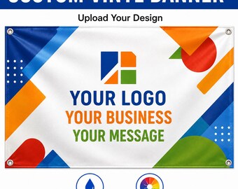 Custom Vinyl Banner, Personalized Banner, Upload Your Design, Business Sign, Event Banner, Wedding Banner, Outdoor Indoor Banner