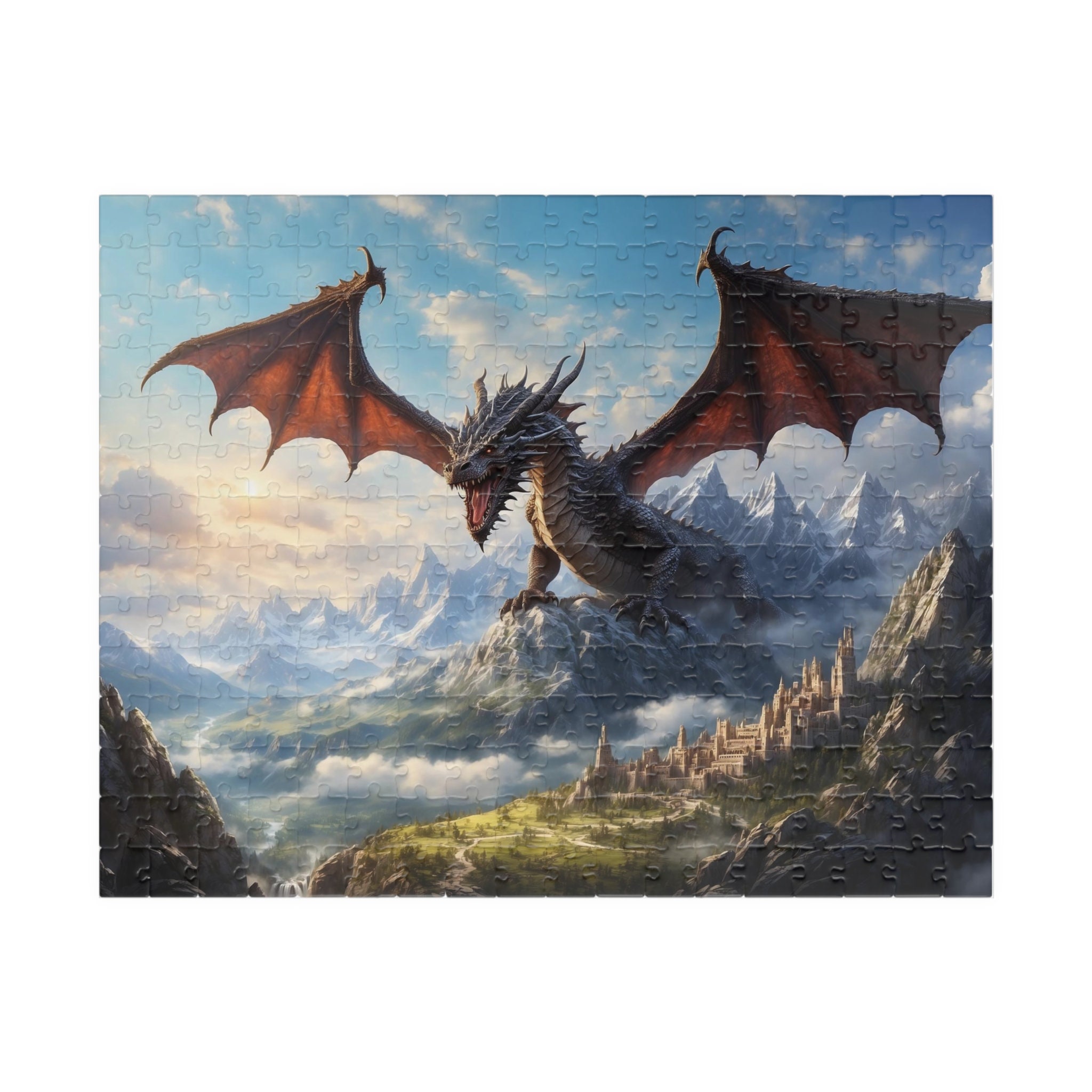 Puzzle Fantasy Dragon Da 1000 Pezzi – 70x50 Cm, Con Poster, Per Adulti E Famiglia