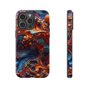 Funda para teléfono con arte abstracto vibrante: regalo único para amantes del arte y almas creativas