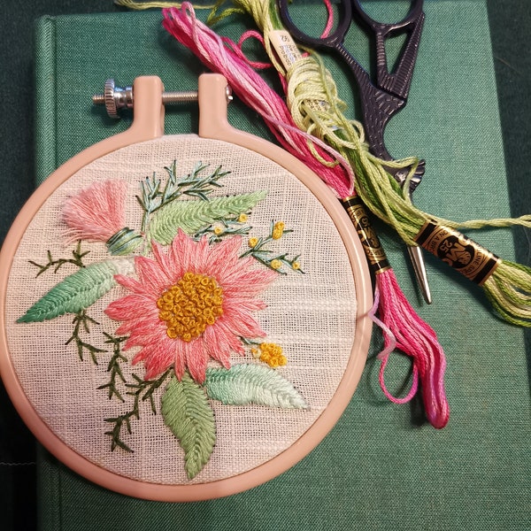 Blumen Stickerei im Hoop Flower Embroidery