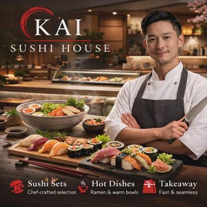One-Page Sushi & Asian Restaurant Website Template (HTML + CSS + Bootstrap)