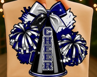 Cheer Royal Blue Silver Black png