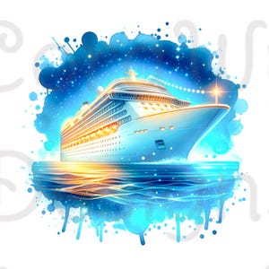 Cruise Ship Sublimation Digital Download PNG Vacation Shirt Cup Bag Magnet Beach Design