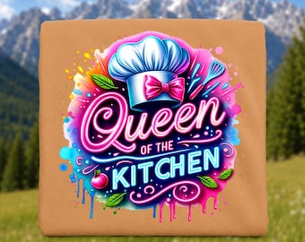 Queen of the Kitchen PNG: Chef Design (Digital Download)