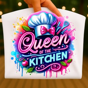 Queen of the Kitchen PNG: Chef Design (Digital Download)