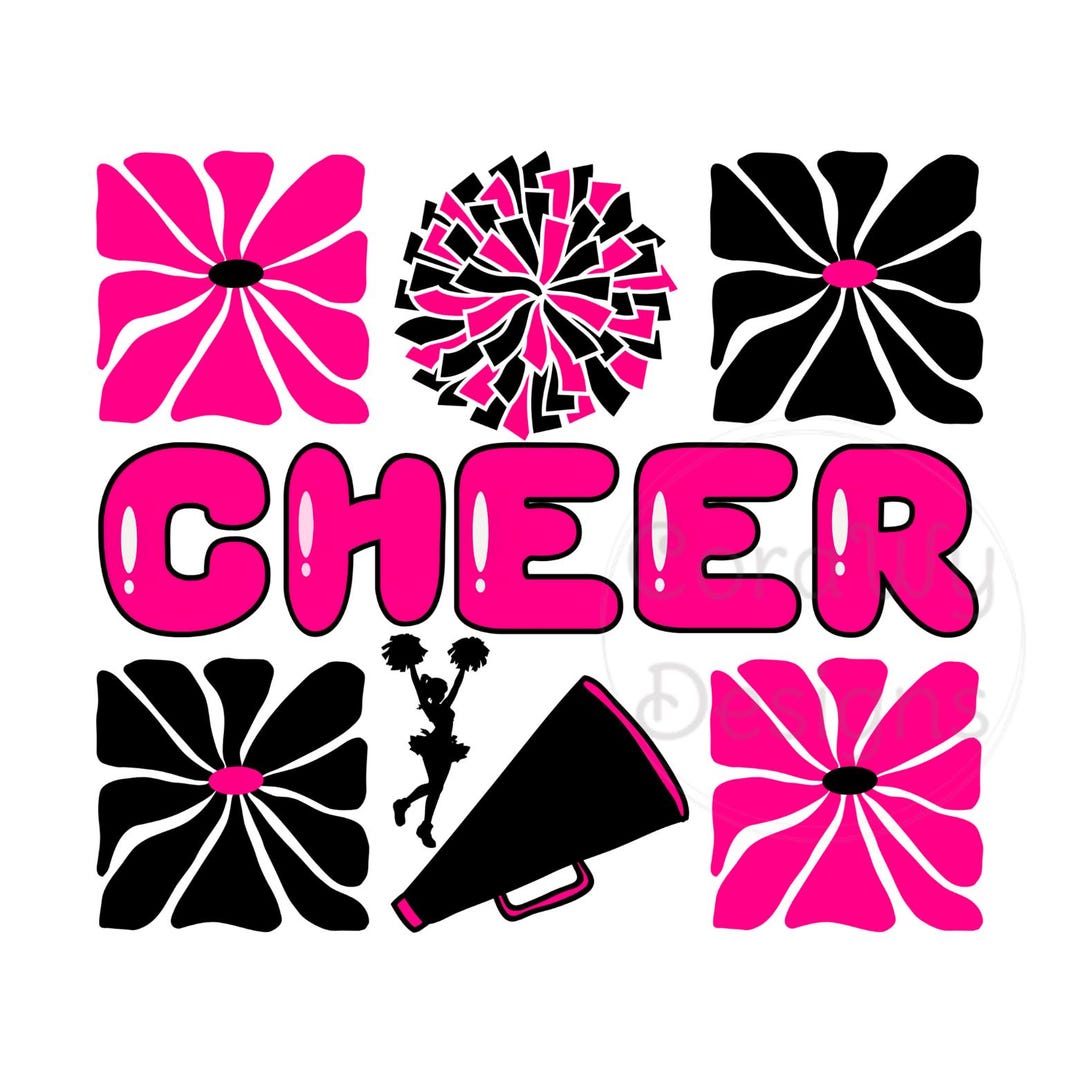 Cheer Hot Pink Sublimation Digital Download PNG Cheerleading Design - Etsy