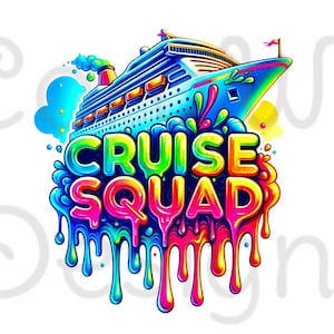 Descarga digital de sublimación de escuadrón de cruceros PNG Diseño de barco de vacaciones