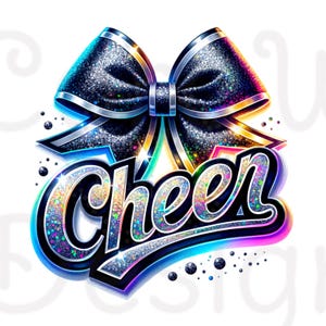 Cheer Watercolor Sublimation Digital Download PNG Cheerleading Design
