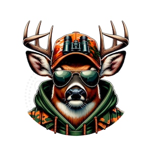 Deer Hunting Sublimation Digital Download PNG Outdoors Design