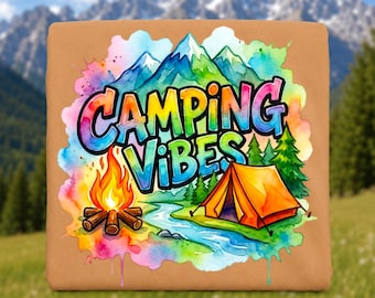 Camping T-Shirt Digital Download PNG Design