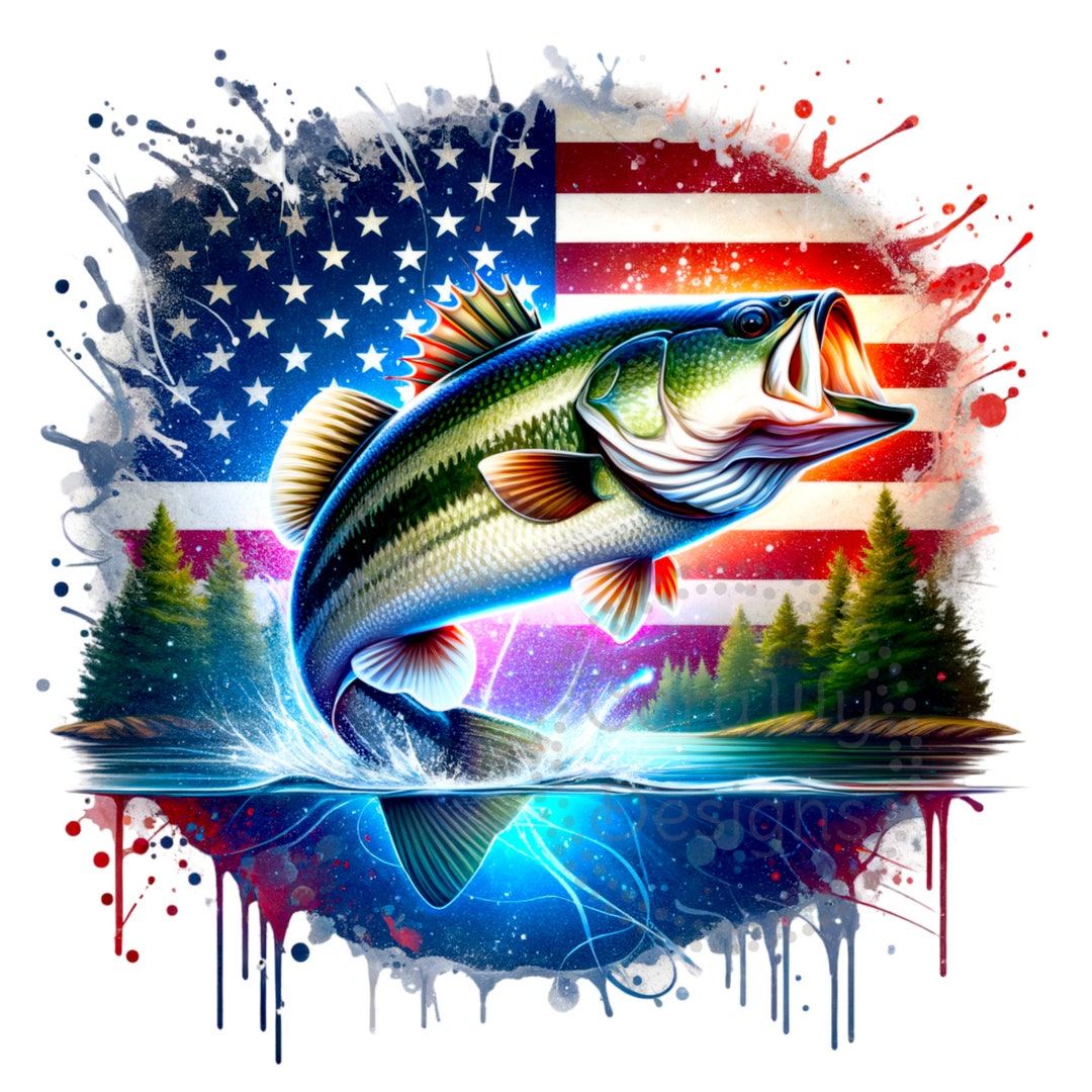 Bass Fish American Flag Watercolor Sublimation Digital Download PNG Il 1080xN.6090142182 7blh