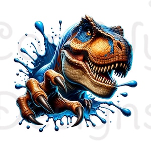 Dinosaur Sublimation Digital Download PNG T-REX T-Shirt Birthday Sticker Cup School Design