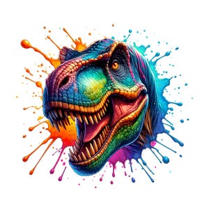 T-REX Sublimation Digital Download PNG Dinosaur Birthday Shirt Invitation Kids Design