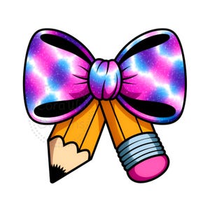 Bleistift Bogen Sublimation digitaler Download PNG Zurück zu Schule, Lehrer, Klassenzimmer Clip Art Design