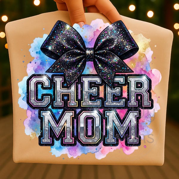 Cheer MOM Digital Download PNG Design