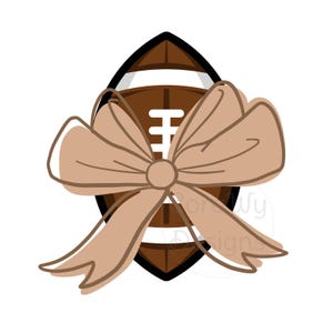 Football Coquette Bow Sublimation Digital Download PNG Fall Football Game Shirt Clip Art Design