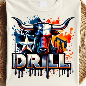 Oilfield Watercolor Sublimation Digital Download PNG Oil Rig Design for an Oilfield Worker Patriotic PNG