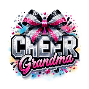 Cheer Grandma Sublimation Digital Download PNG Cheerleading Design