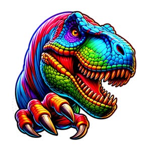 Dinosaur Sublimation Digital Download PNG T-Rex Design