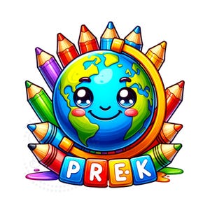 PRE-K Sublimation Digital Download PNG School Teacher Design