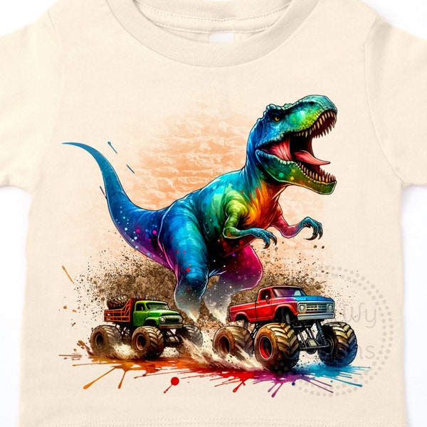 Dinosaur Watercolor Sublimation PNG Digital Download PNG Shirt Design