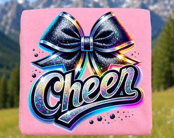 Cheer Watercolor Sublimation Digital Download PNG Cheerleading Design