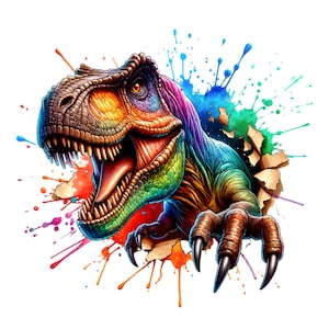 Dinosaur Sublimation Digital Download PNG Big TREX kids t-shirt, Birthday, Cup, School Design