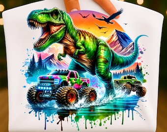 Dinosaurier Big Trucks PNG Digital Download