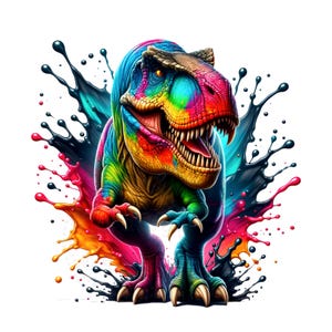 Descarga digital de dinosaurios por sublimación PNG Diseño T-Rex