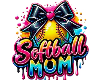 Descarga digital de sublimación de mamá de softbol PNG Diseño deportivo